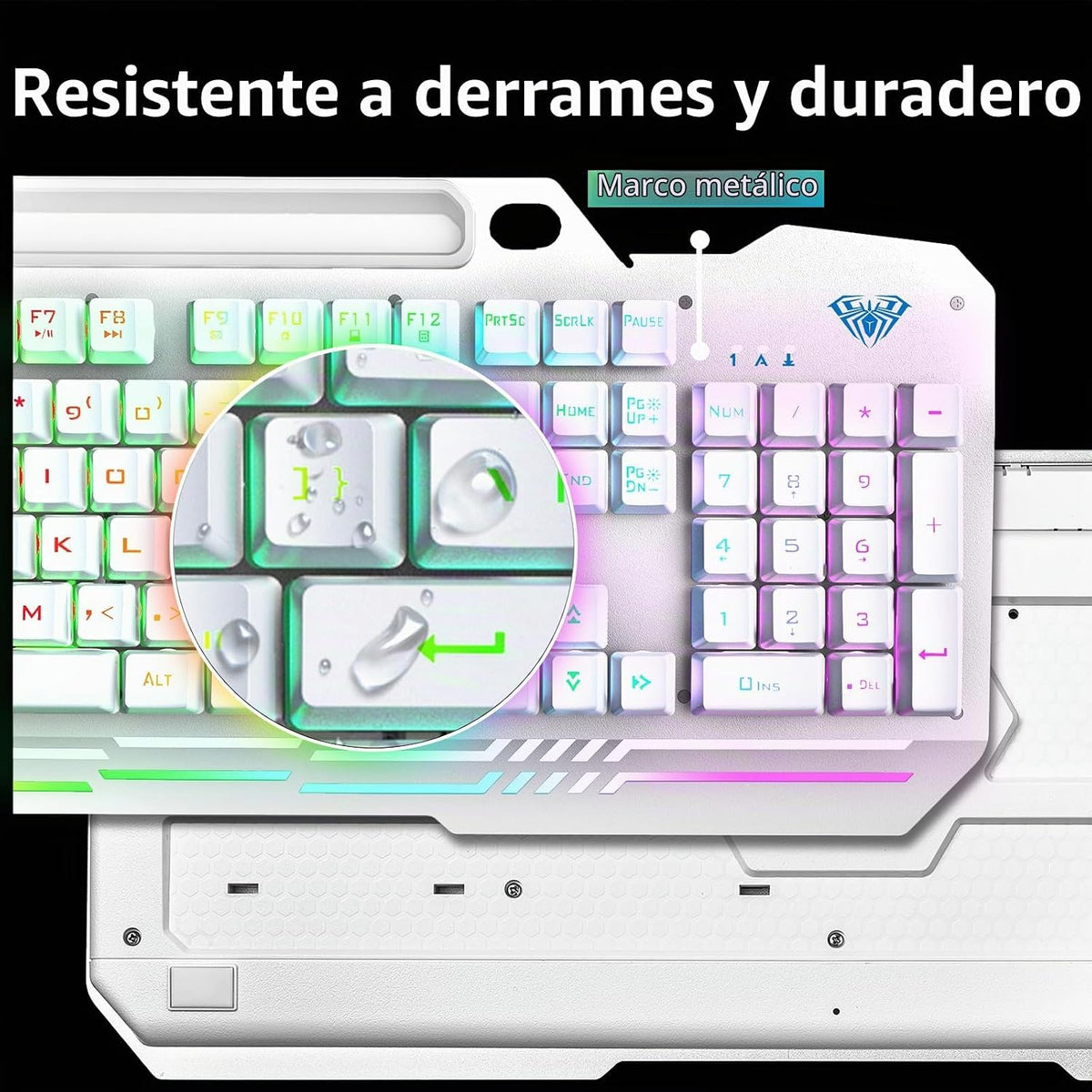 AULA Teclado Gaming, T102 Combo de Teclado y Ratón de 104 Teclas, T...