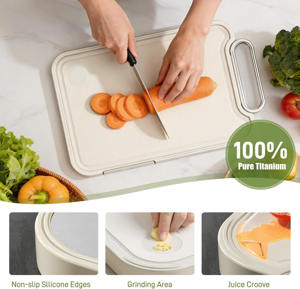 Tabla de cortar de titanio para cocina, tabla de cortar de titanio...