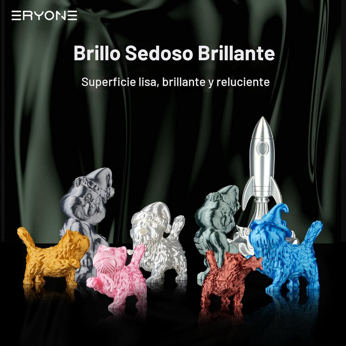 ERYONE Filamento PLA de Seda para Impresora 3D de 1.75mm +\/- 0.03m...