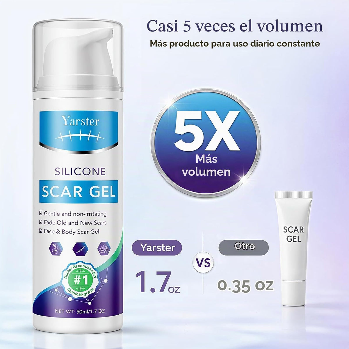 Gel de cicatriz de silicona de grado médico para cicatrices quirúrg...