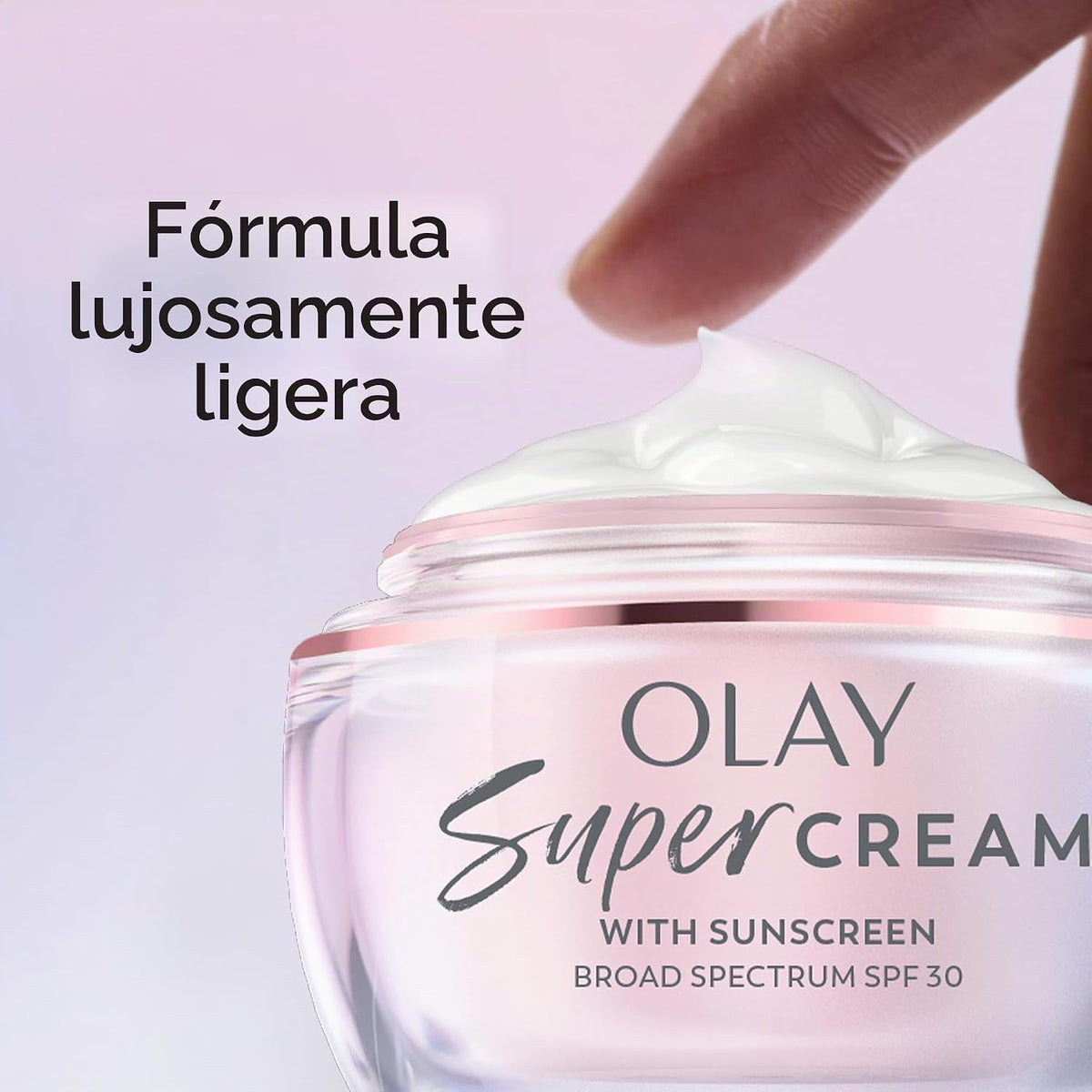 Olay Super Cream con protector solar SPF 30, hidratante facial lige...