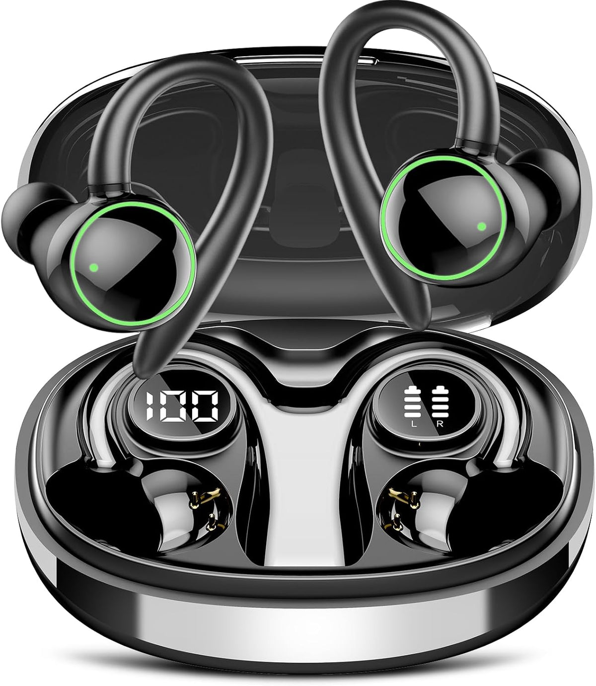 Auriculares inalámbricos, Bluetooth 5.4 Auriculares deportivos sobr...