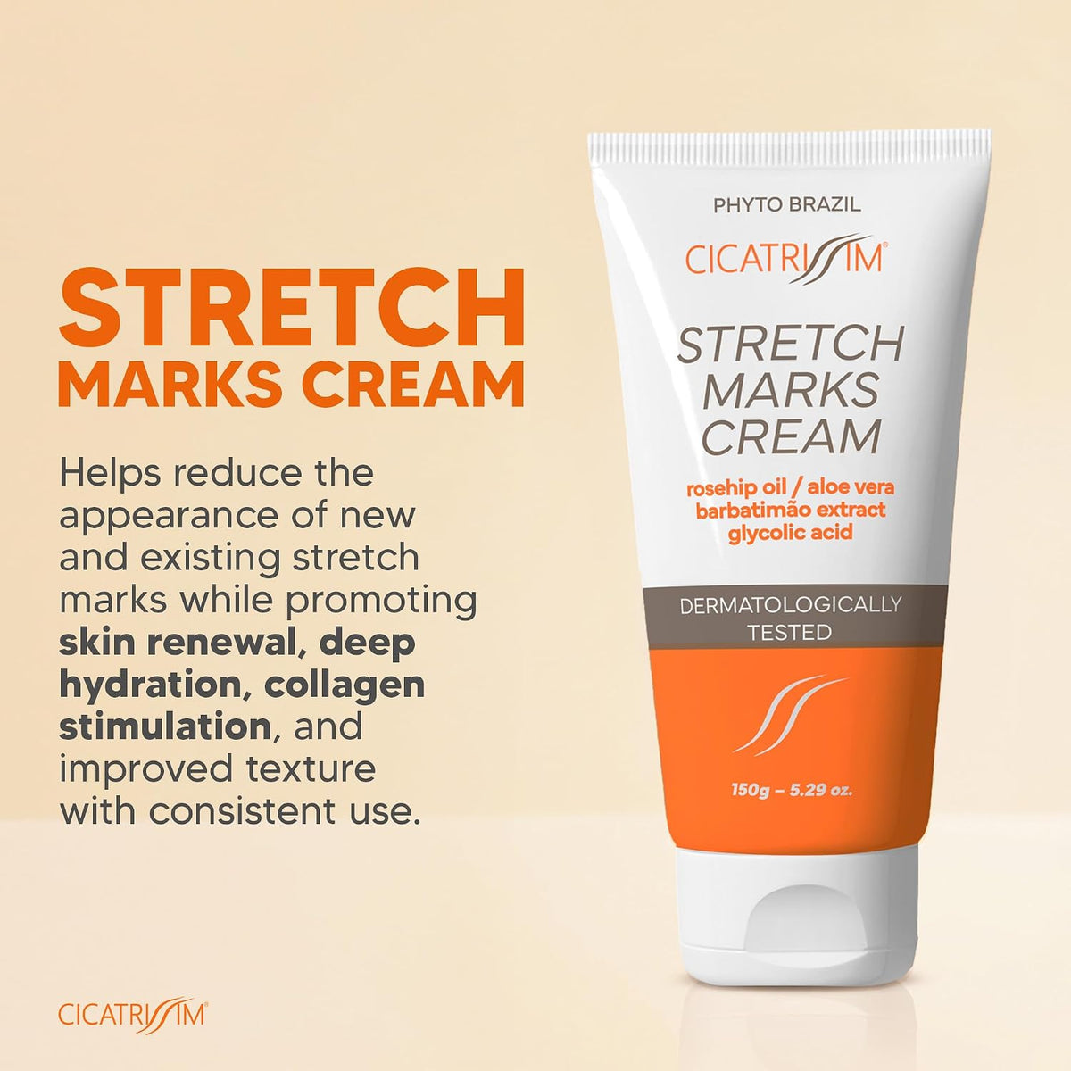 Cicatrissim Classic Stretch Mark Cream para estrías rojas y blancas...