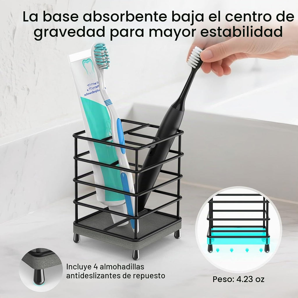 Portacepillos de dientes con alfombrilla de secado rápido, diatomit...