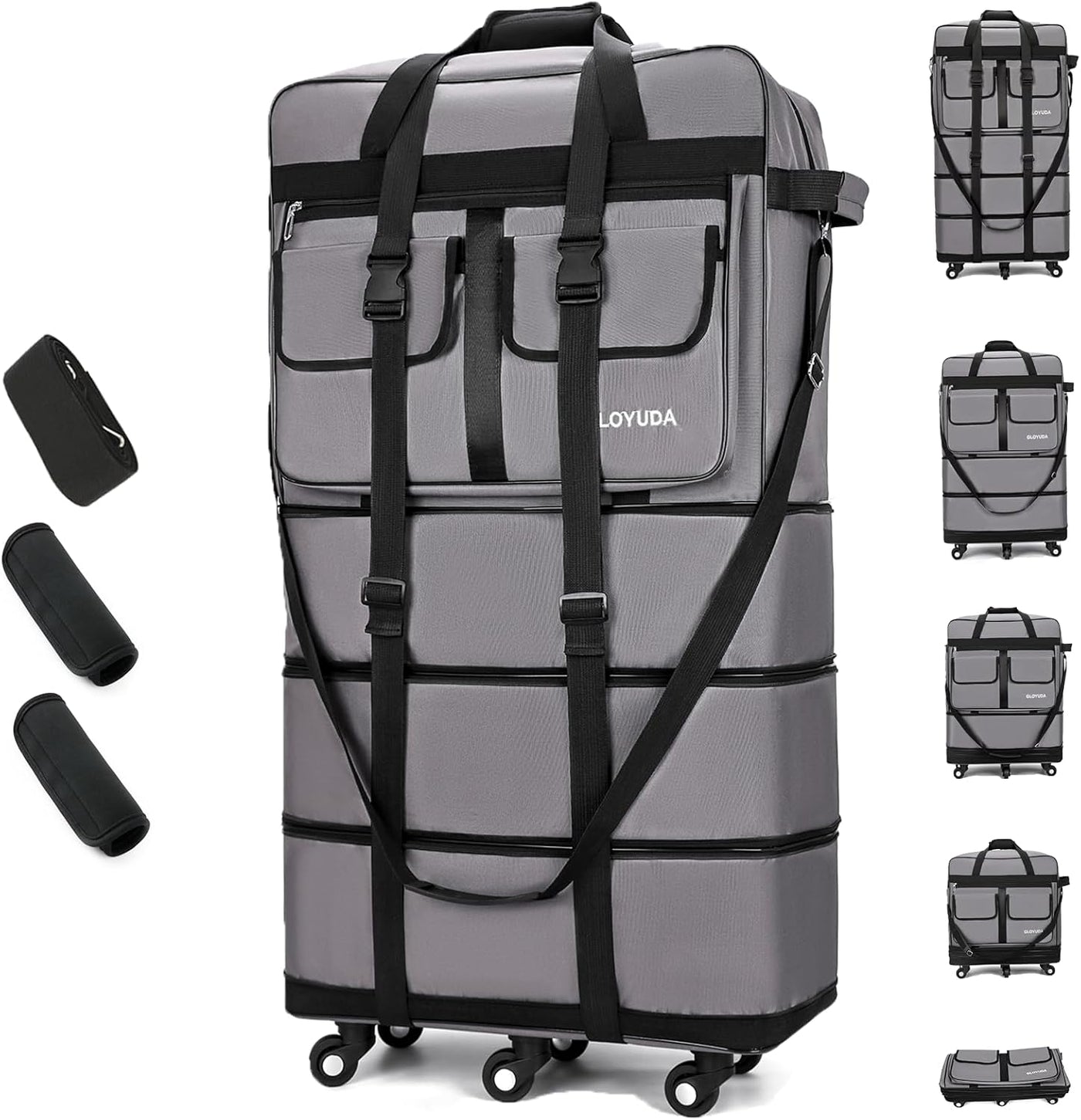 Gloyuda Equipaje Expandible de 130L, Maleta de 40 Pulgadas con Rued...