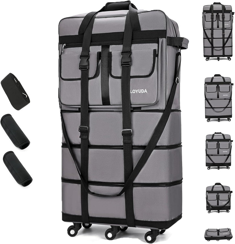 Gloyuda Equipaje Expandible de 130L, Maleta de 40 Pulgadas con Rued...