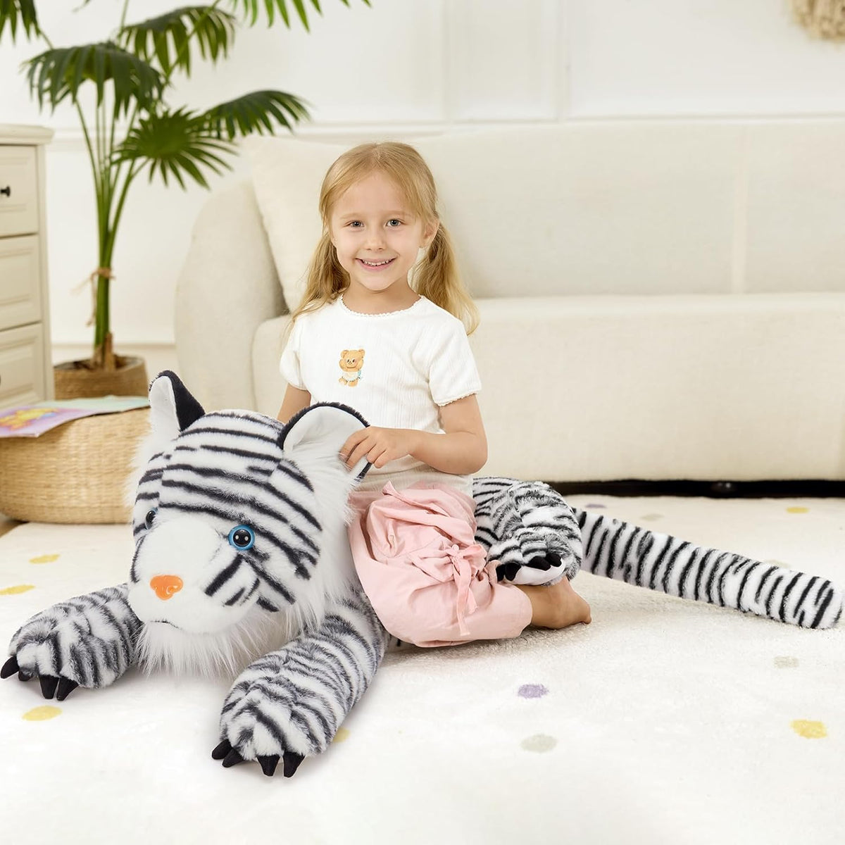 MaoGoLan Animal de peluche gigante de tigre blanco \u2013 Juguete d...