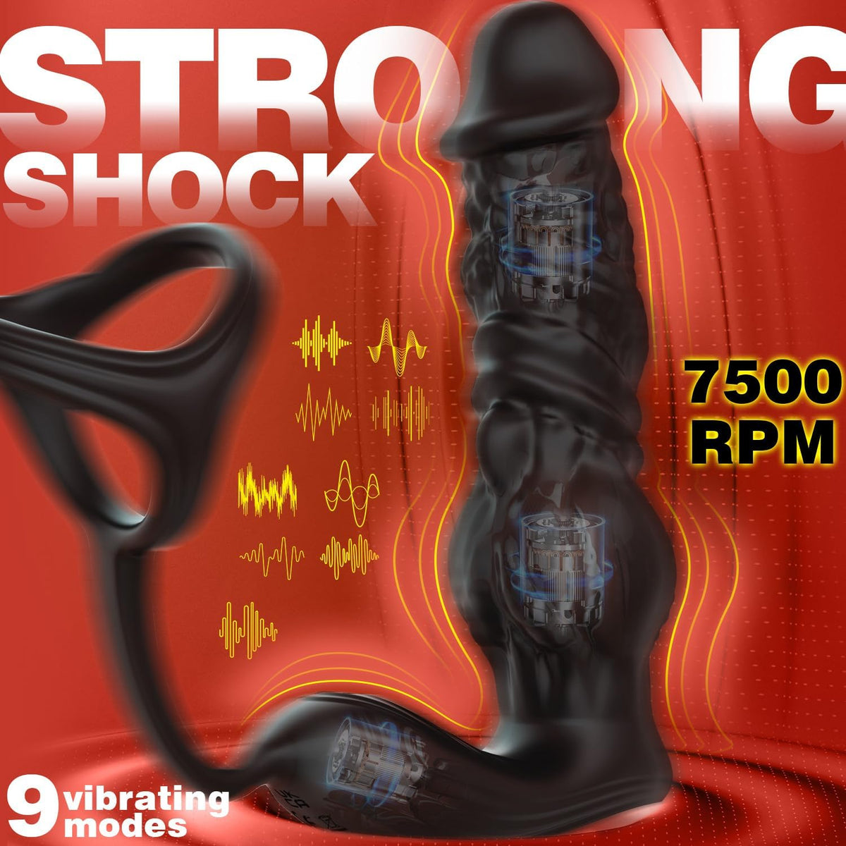 Vibrador anal masajeador de próstata de empuje rápido para hombres,...
