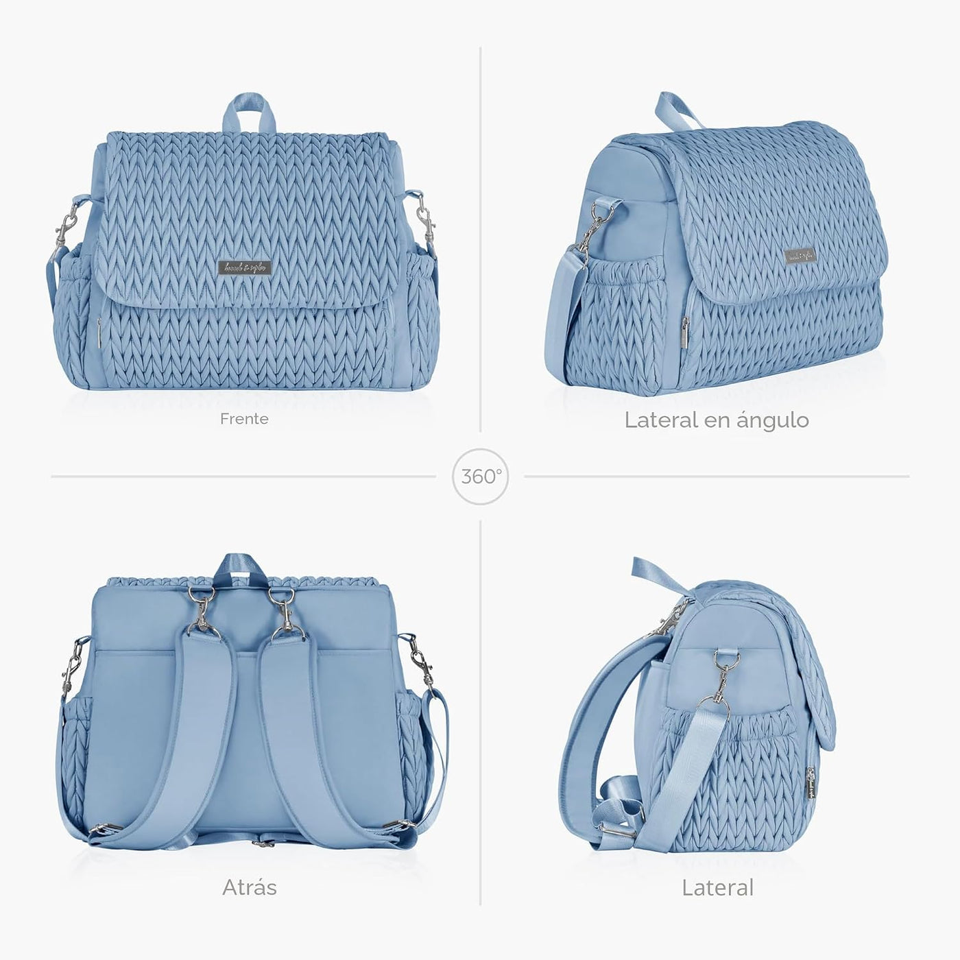 Hannah &amp; Sophia Belle - Mochila y bolsa convertible para pañale...
