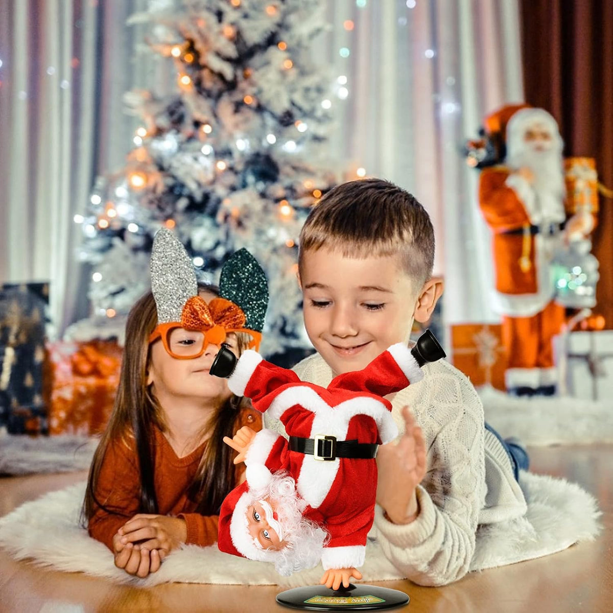 SdeNow Papá Noel bailando con música Animado Navidad de peluche ped...