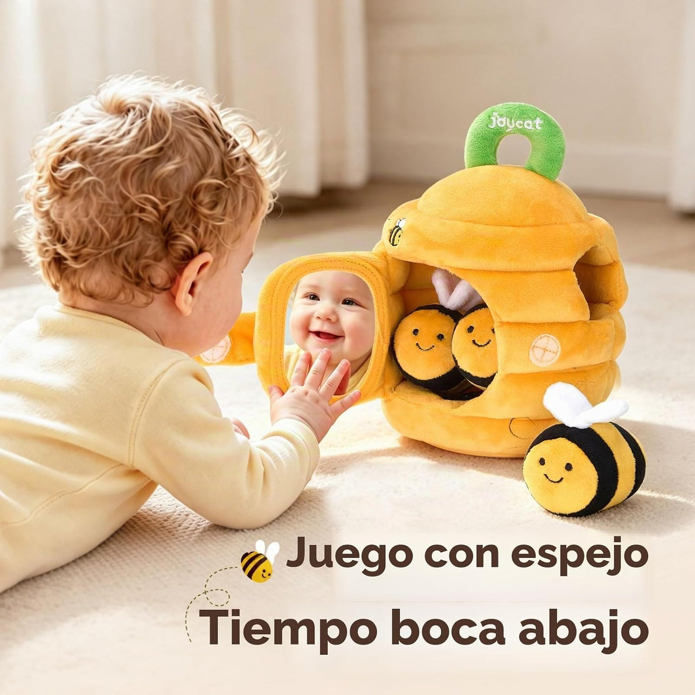 JoyCat Juguetes para Bebés de 6-12 Meses - Colmena Suave para Bebé...