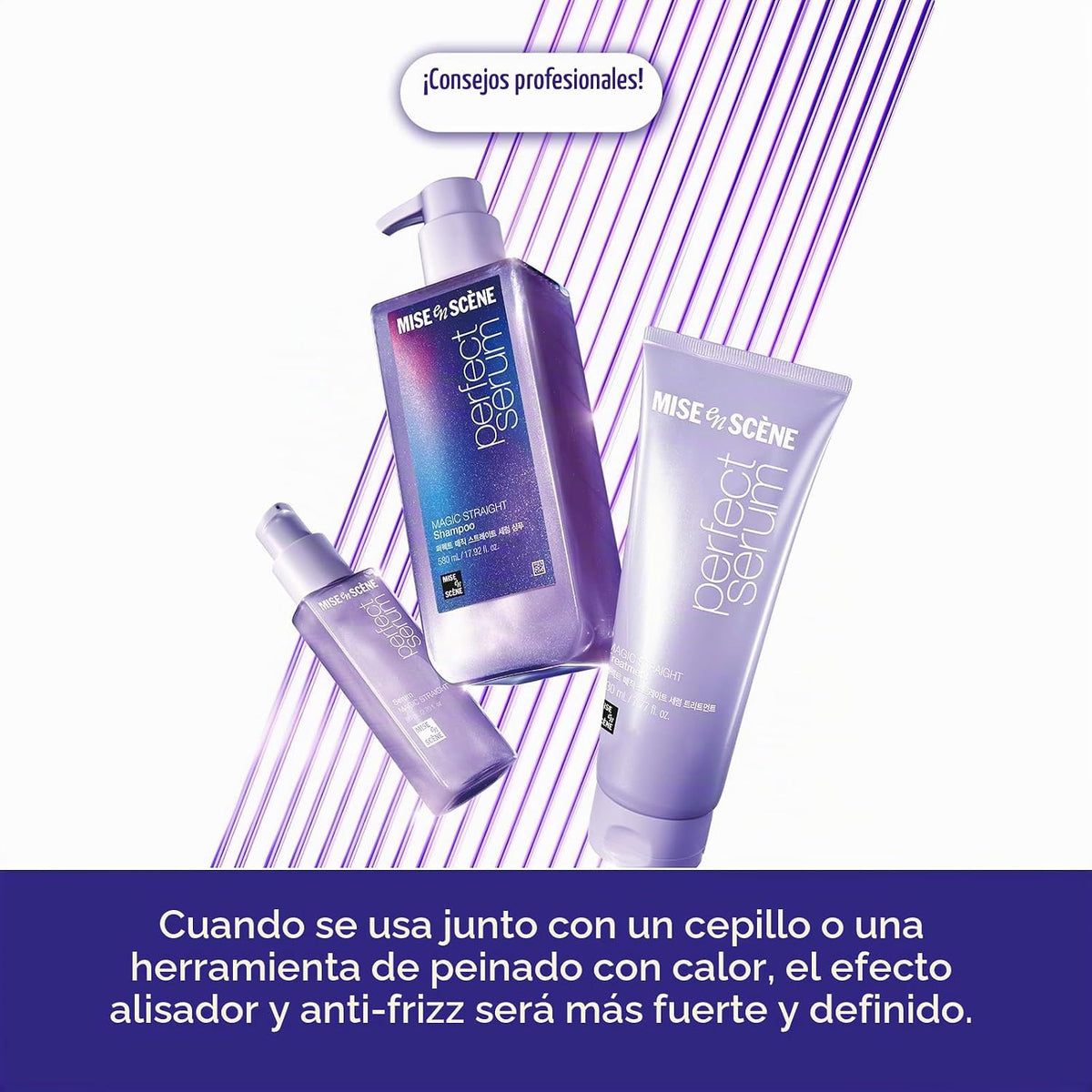 Mise En Scene Kit de viaje Magic Straigth Serum para el cuidado del...