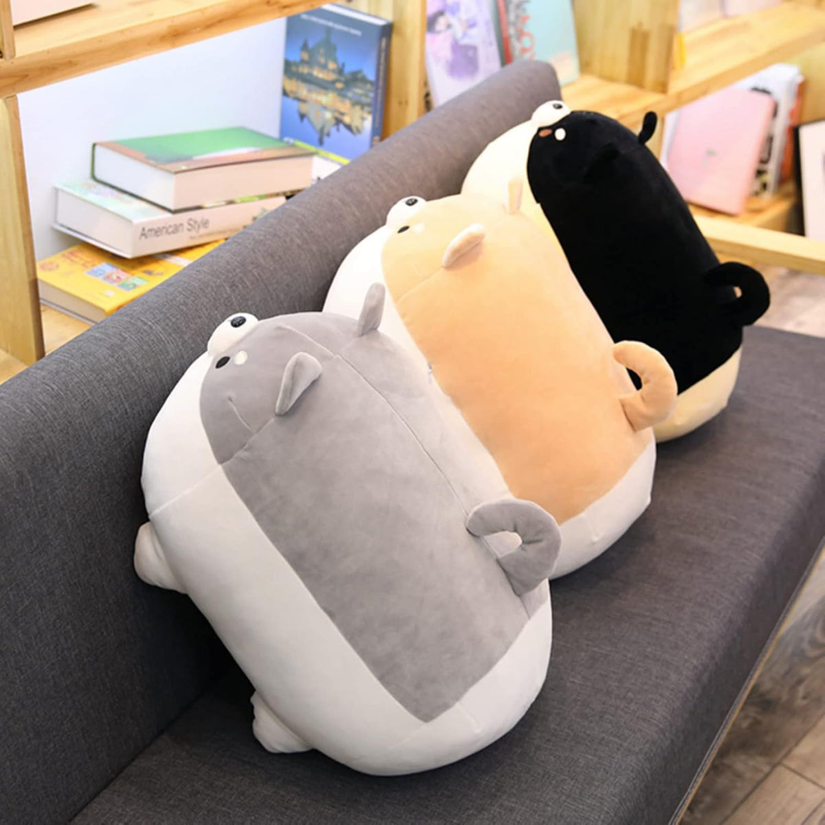 FLORVIV Almohada de peluche de perro gordo de 19.6" Shiba Inu,...