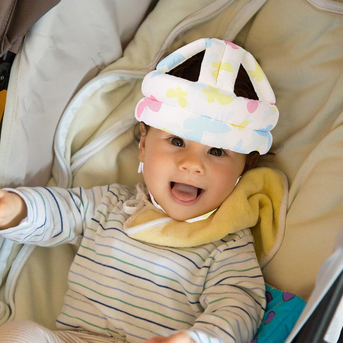 kimitimi Casco de seguridad para niños con protector de cabeza de b...