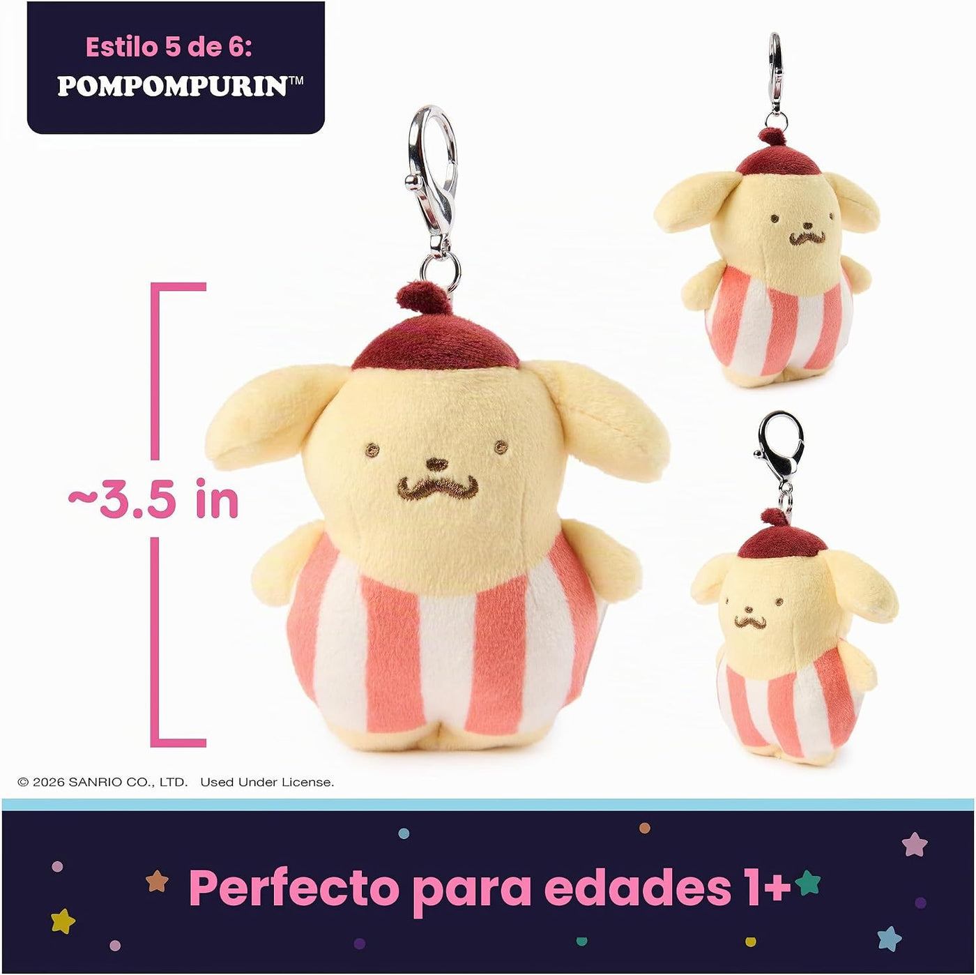 GUND Hello Kitty & Friends Peluche de circo sorpresa de 3 pulgadas...