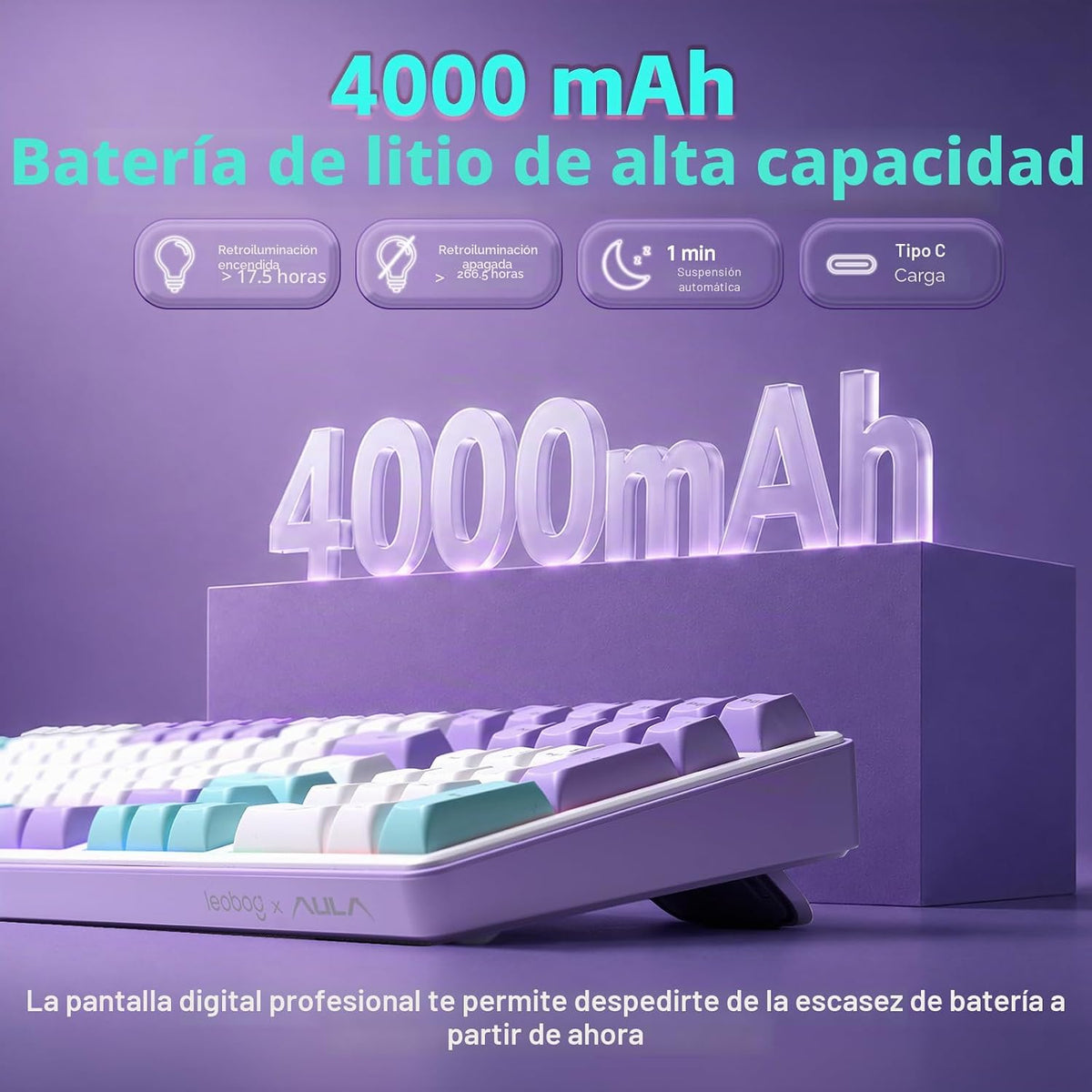 Aula S99pro V2 Teclado para juegos de tamaño completo, teclado inal...
