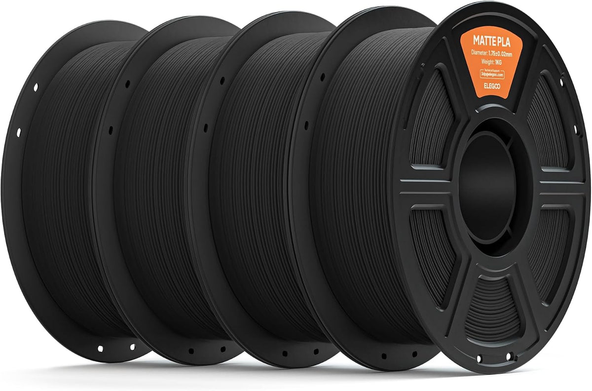 ELEGOO Filamento de impresora 3D PLA mate 0.07 in negro 8.8 lbs | A...