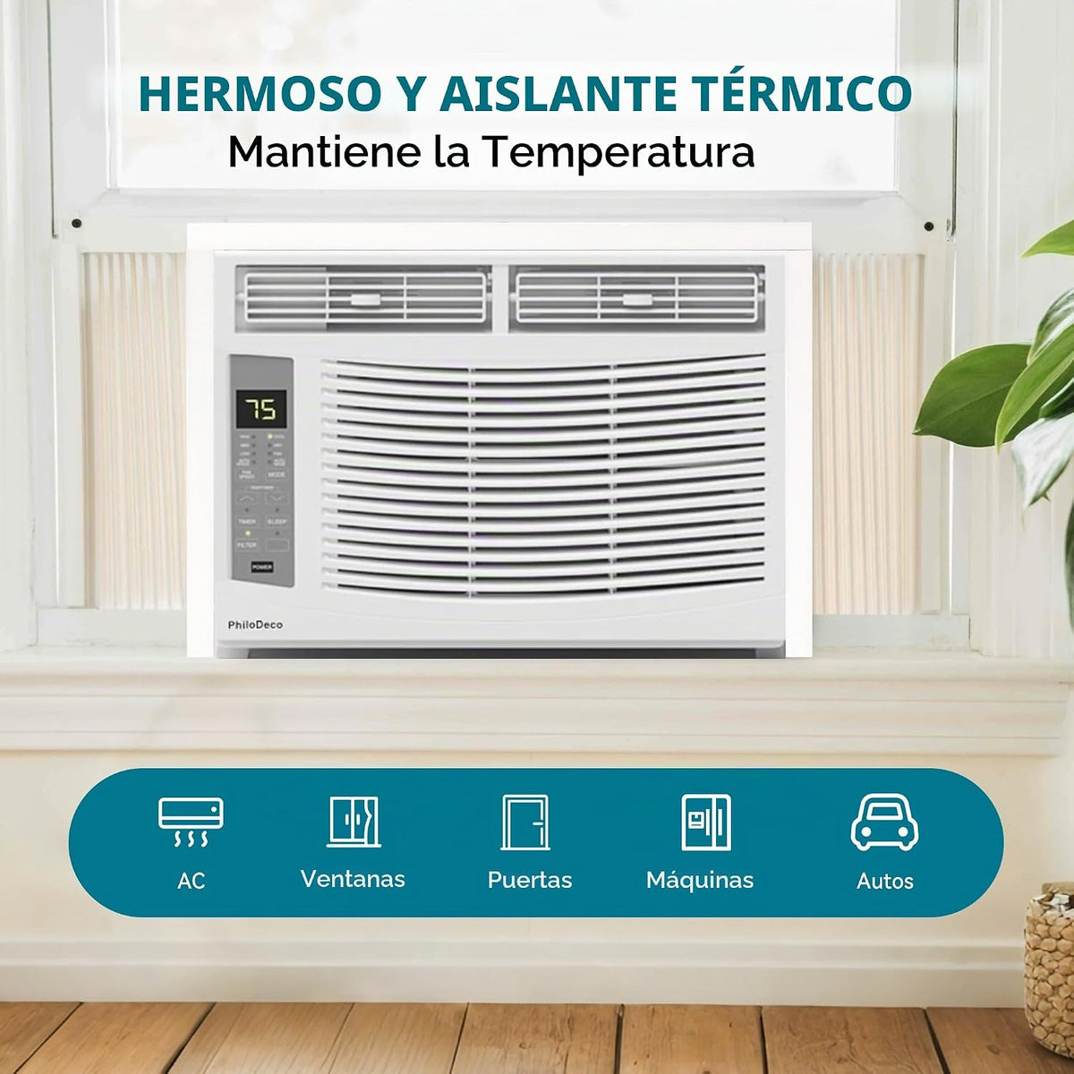 Fioxcomko 3 rollos de sello de ventana de aire acondicionado de alt...