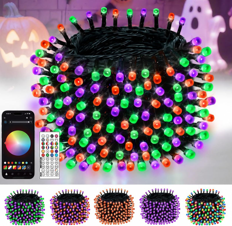1 paquete de 200 luces LED inteligentes que cambian de color, luces...