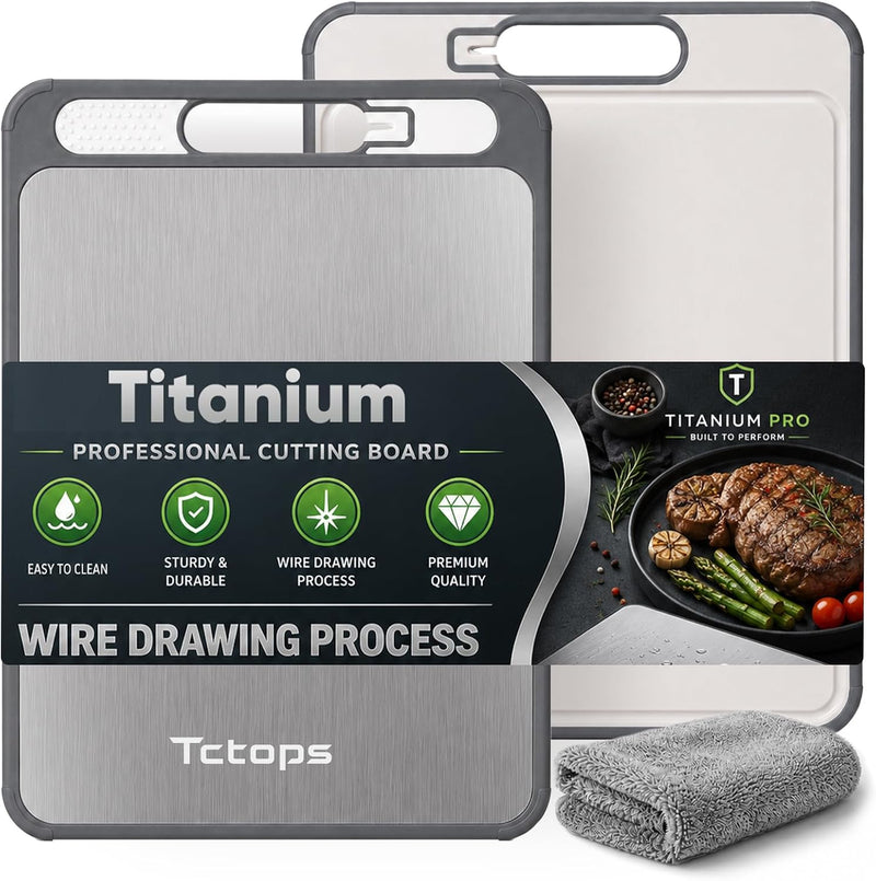 Tabla de cortar de titanio para cocina, tabla de cortar de titanio...