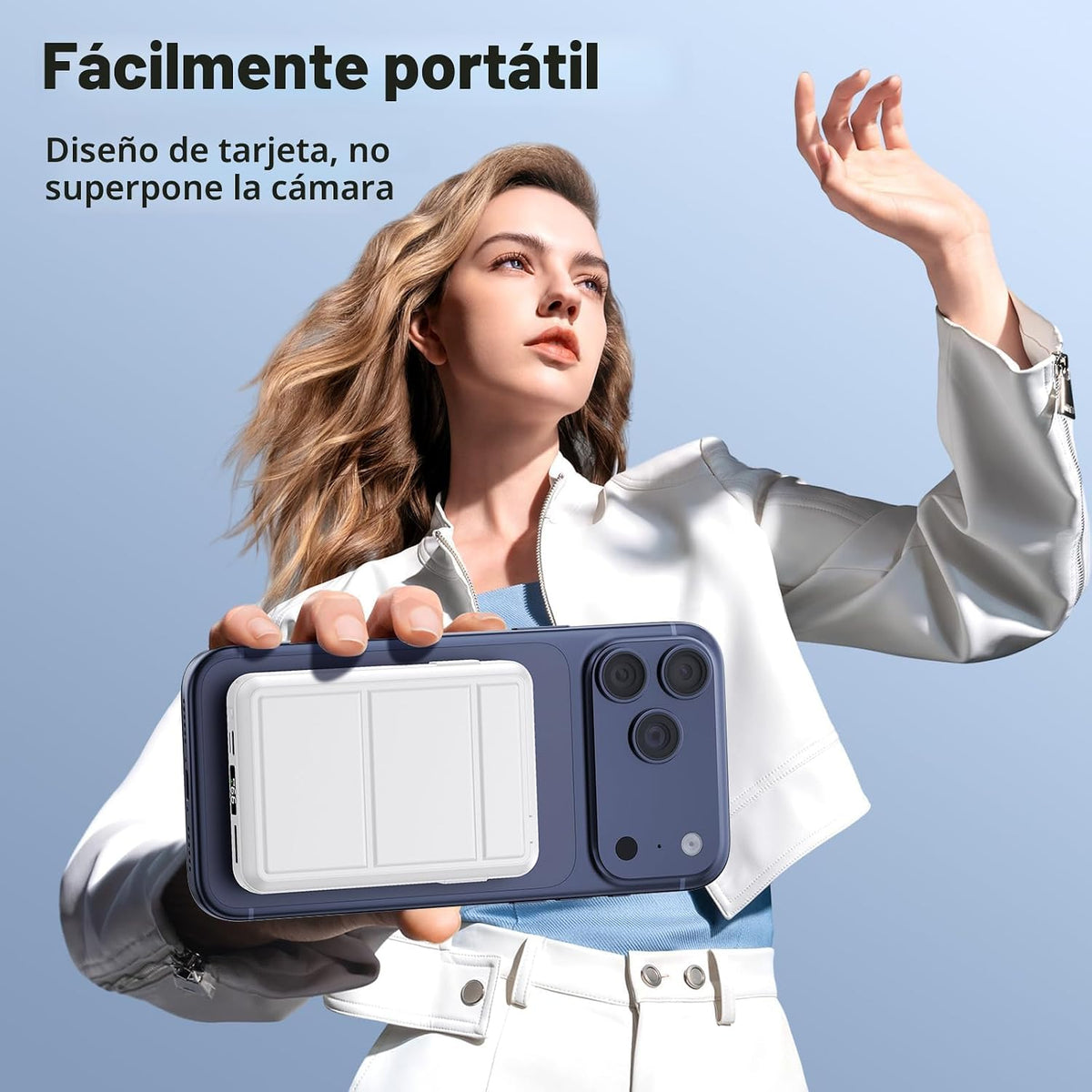 Azmuth para cargador portátil MagSafe, banco de energía magnético d...