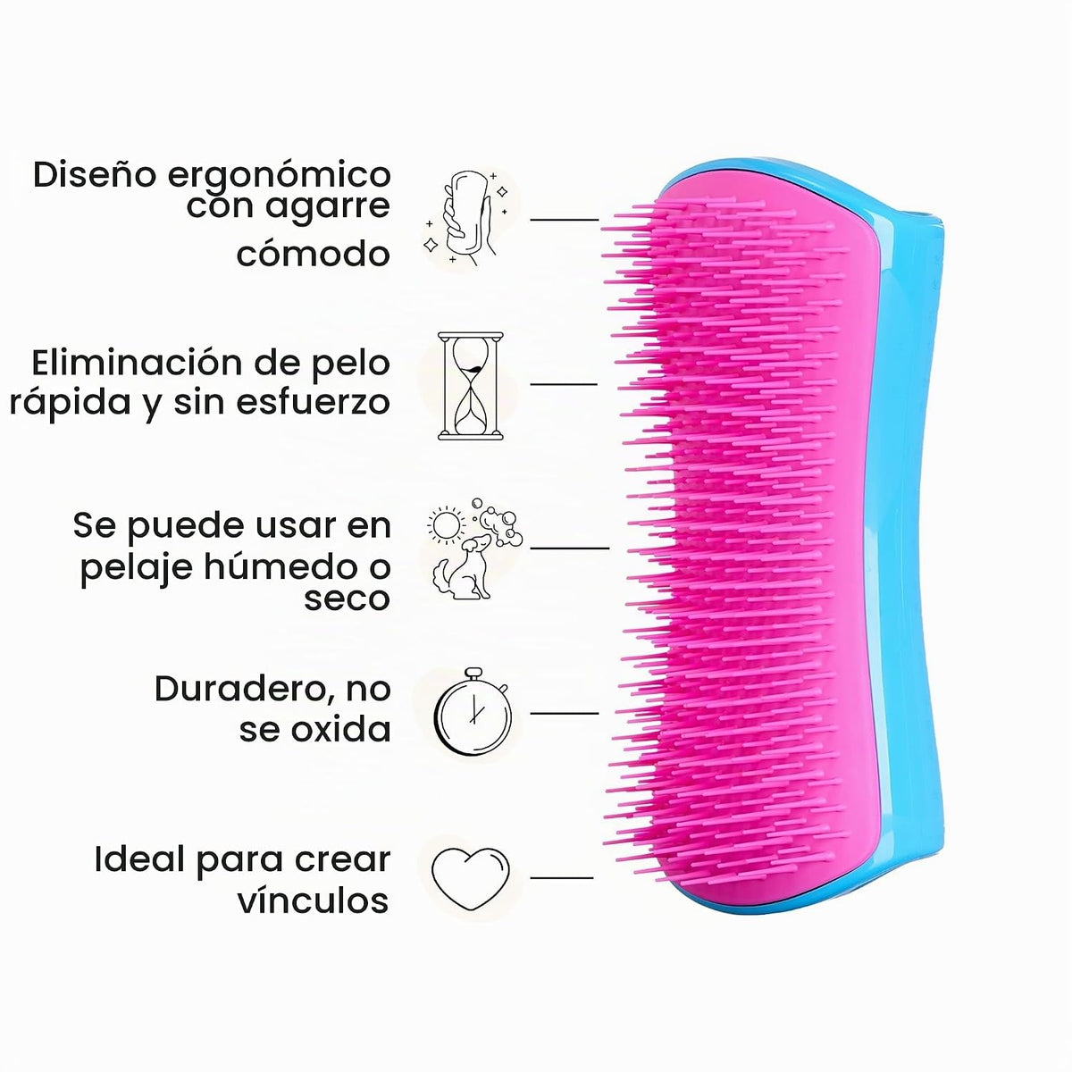 Pet Teezer Cepillo de perro que elimina el desprendimiento para raz...