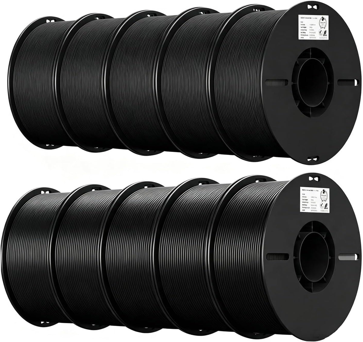 Creality Filamento PLA para impresora 3D, negro, paquete de 10, 22...
