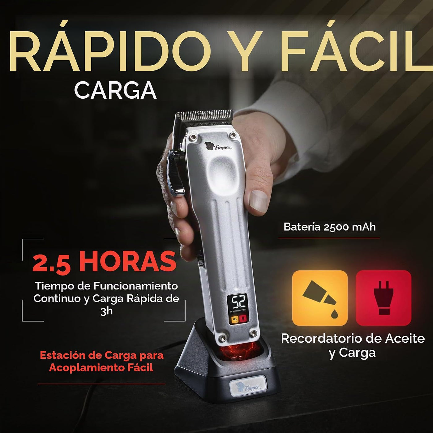 Fagaci Cortadora de pelo profesional para hombres, kit de peluquero...