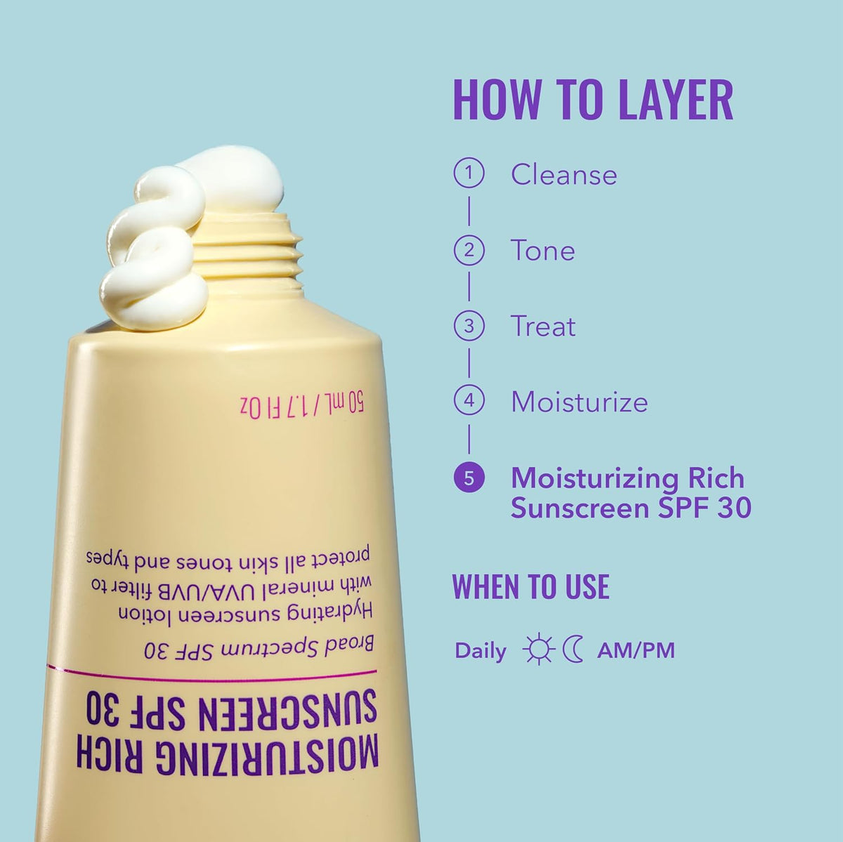 Good Molecules - Protector solar hidratante facial rico de amplio e...
