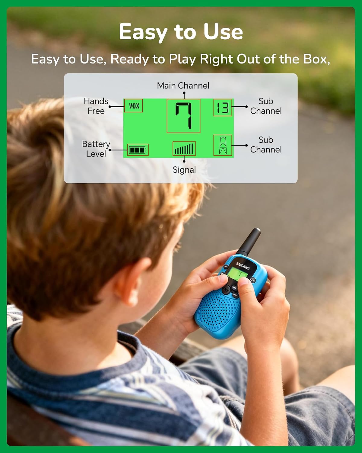 Walkie Talkies recargables para niños, 2000 mAH duran 3-4 días, rad...