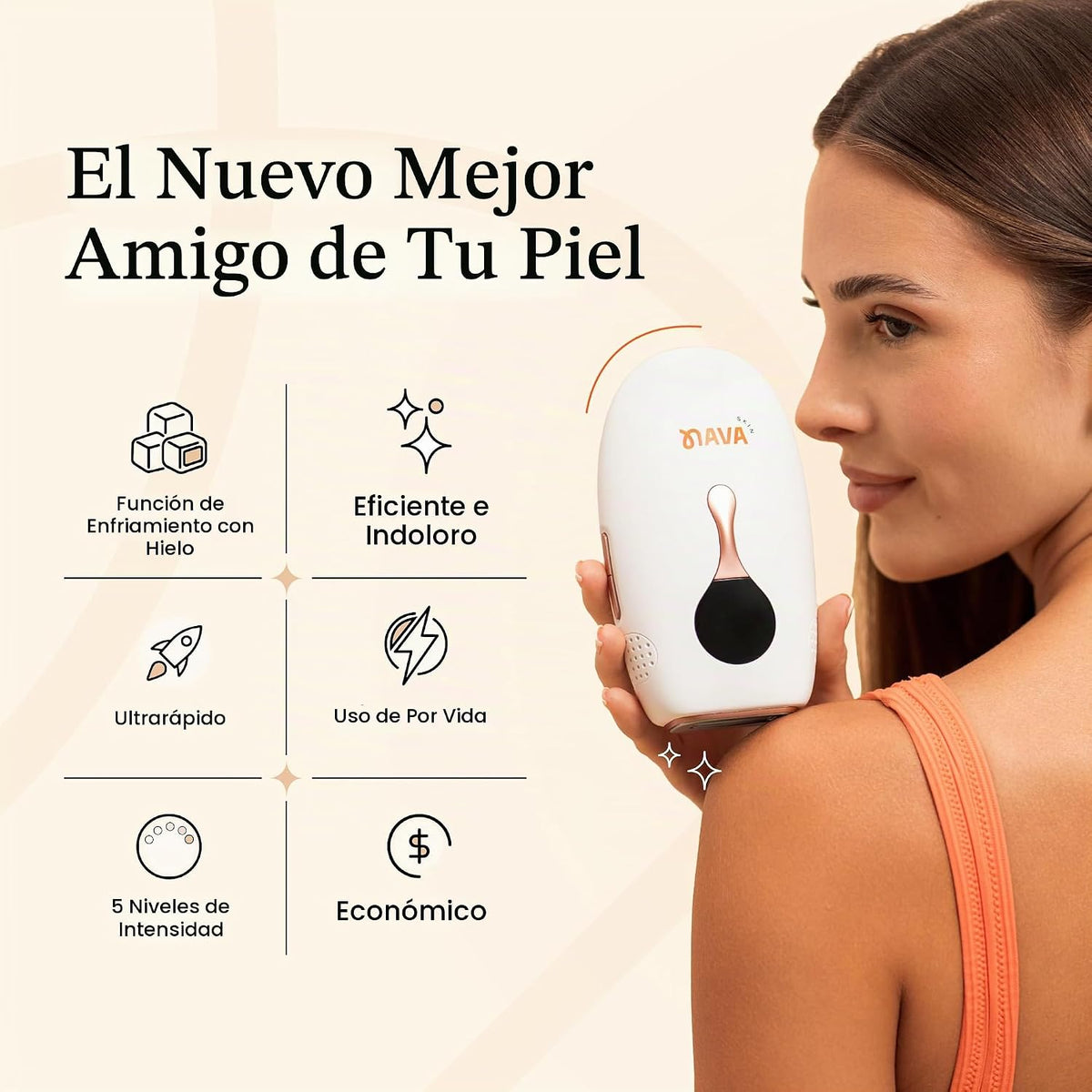 Navaskin Mini Pro - Dispositivo de depilación IPL para mujeres y ho...