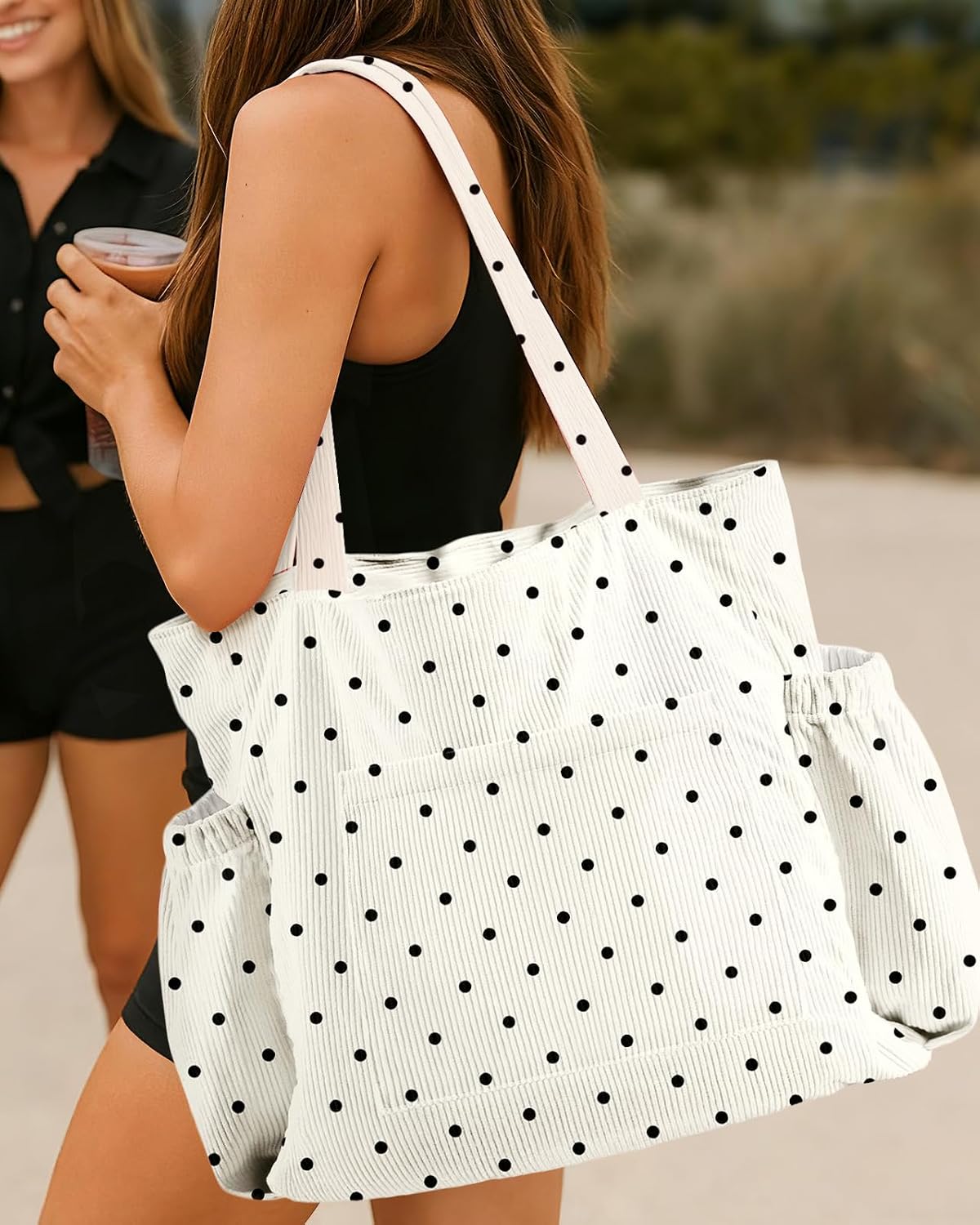 Miss Adola Bonita Bolsa Tote de Pana para Mujeres - Bolso de Hombro...