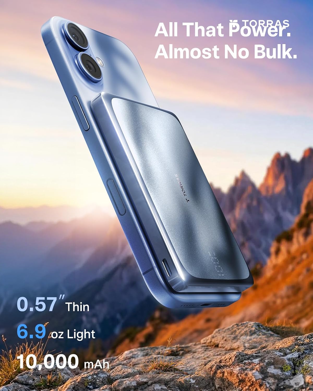 TORRAS MiniMag Pro - Cargador portátil portátil, batería magnética...