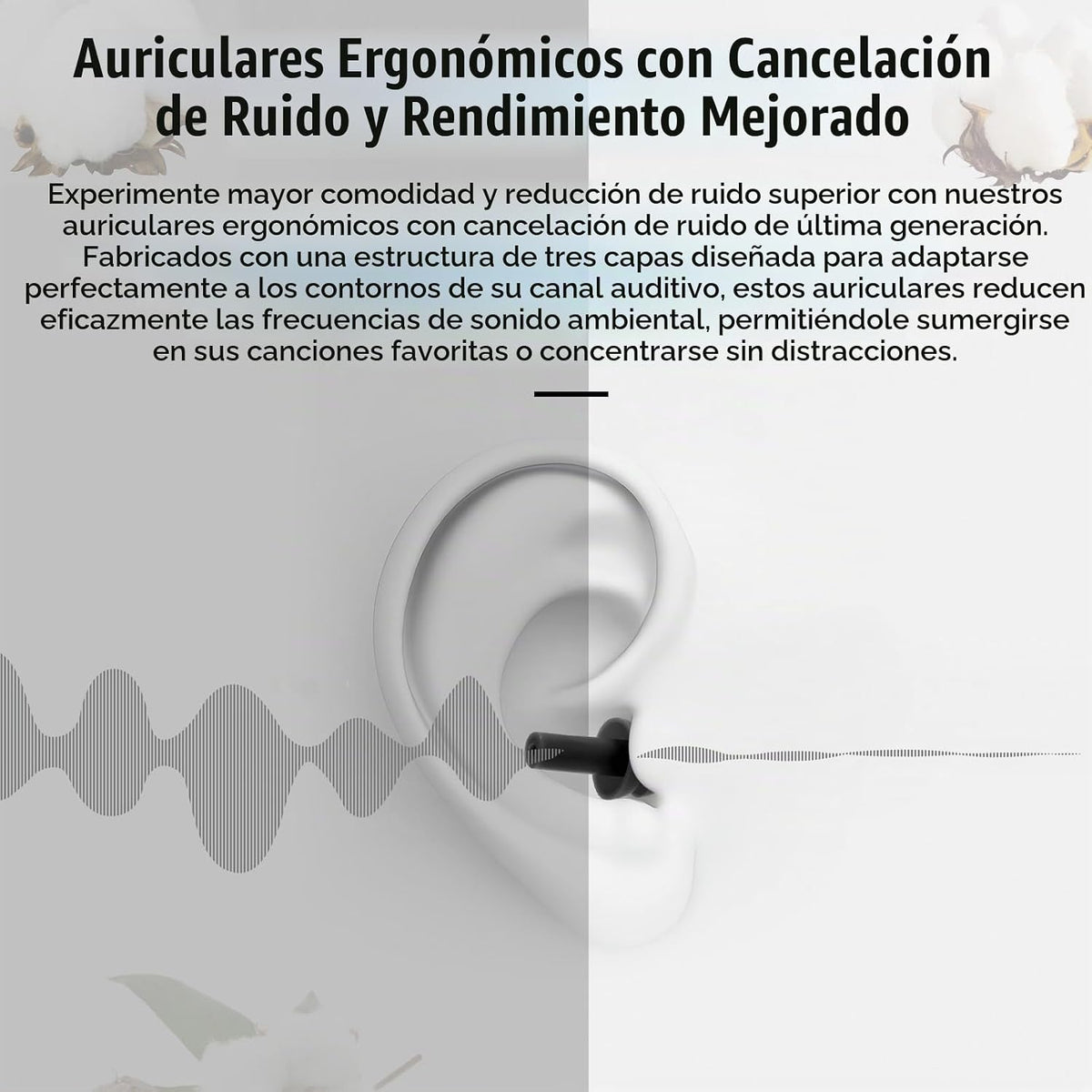 TrelaCo - 200 pares de tapones para los oídos a granel, tapones de...