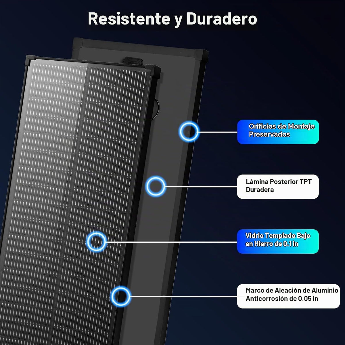 Panel solar de 400 vatios, 4 paneles solares de 100 W, 18 V, 18 BB,...