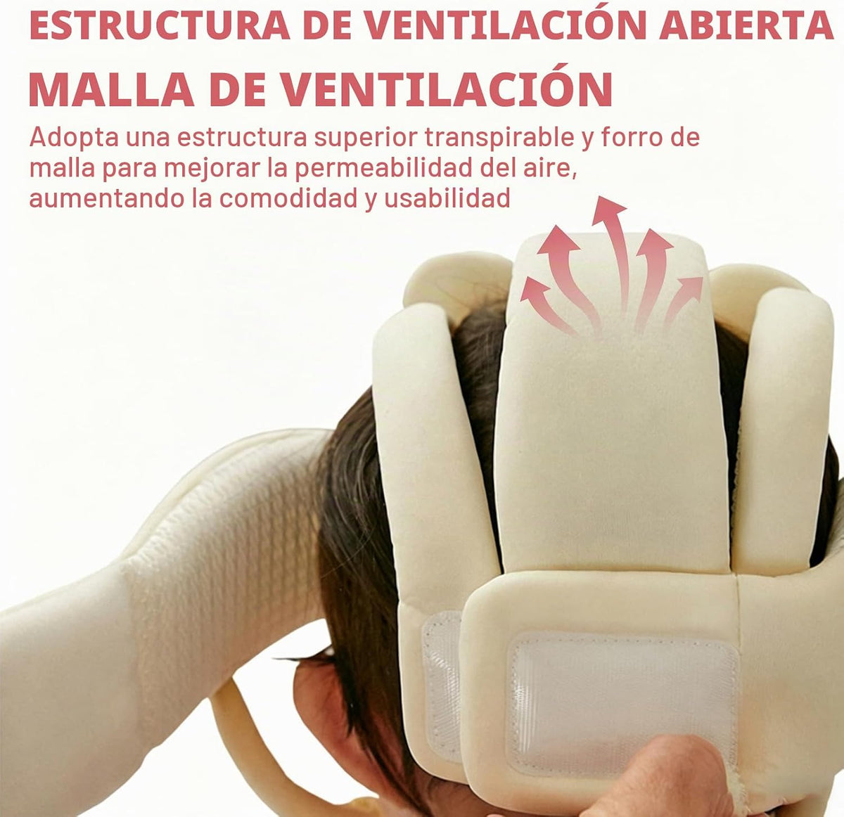 Protector de cabeza de bebé, anticolisión, transpirable, ajustable,...