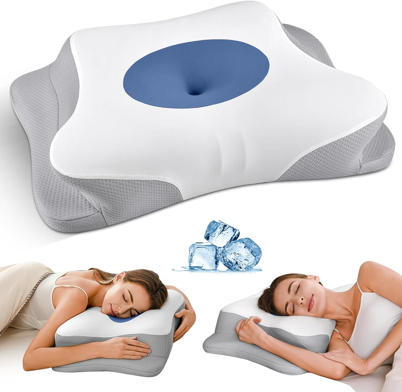 Almohada cervical para aliviar el dolor de cuello, almohada cervica...
