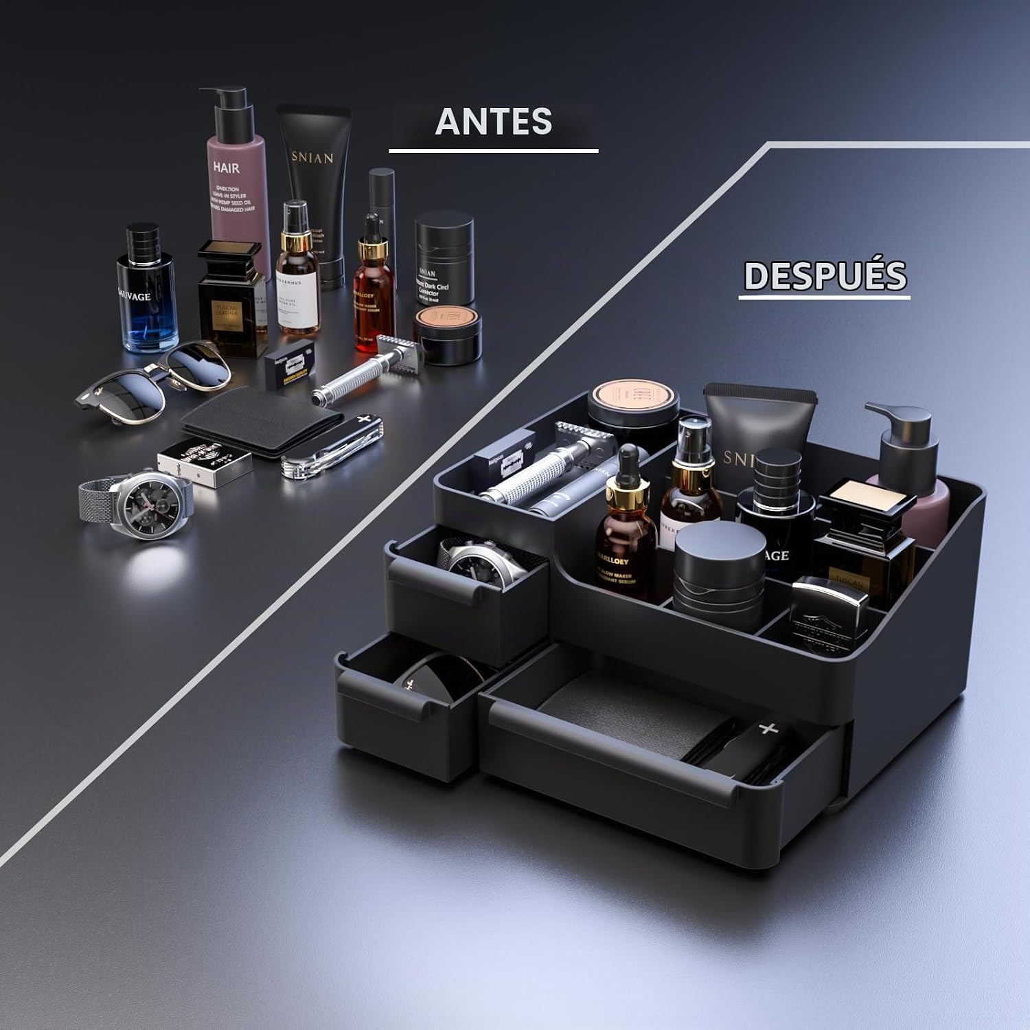 Rasydyn Organizador de encimera para hombre para colonia: organizad...