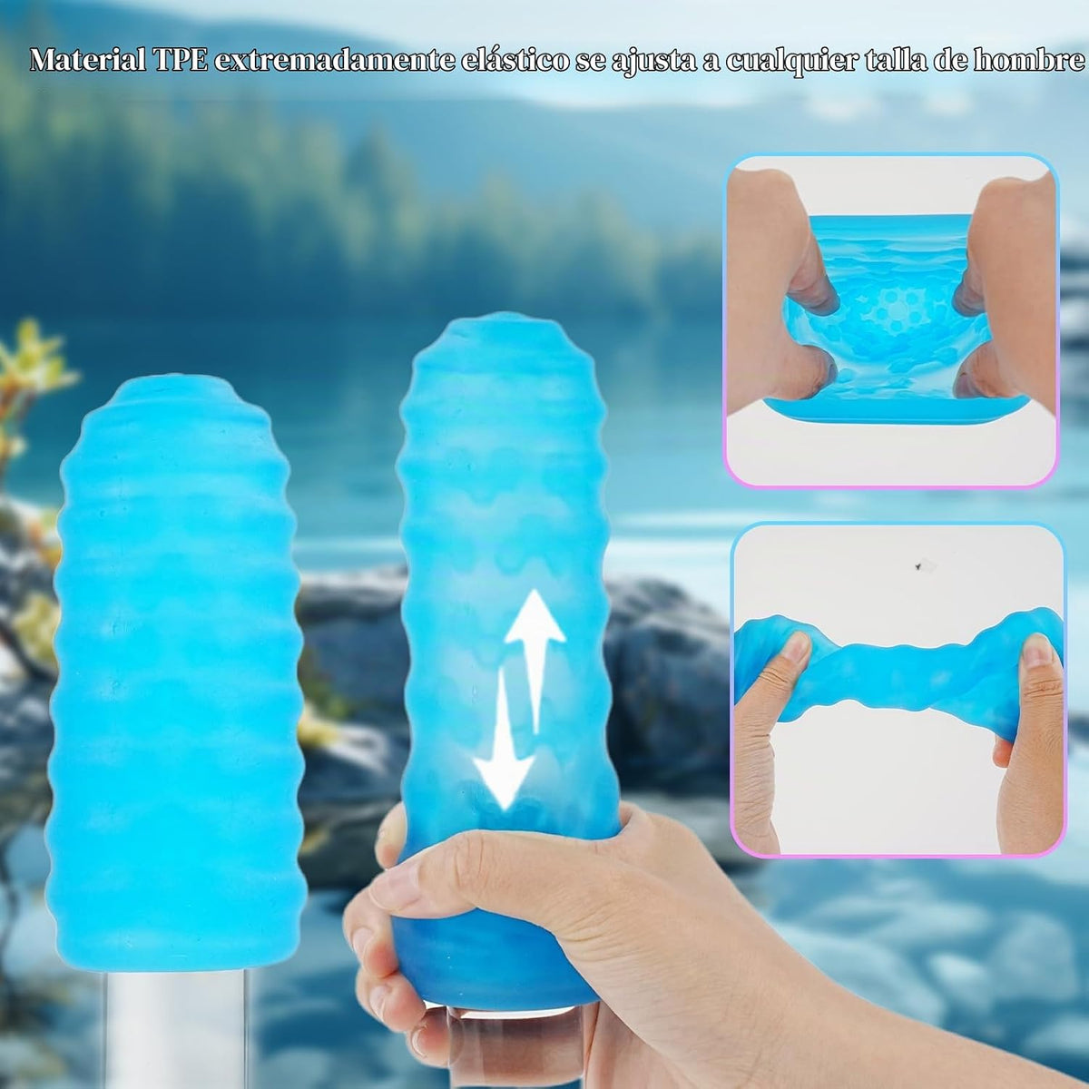 Doble cara mamada Onahole, ultra suave elástico realista pene chupó...