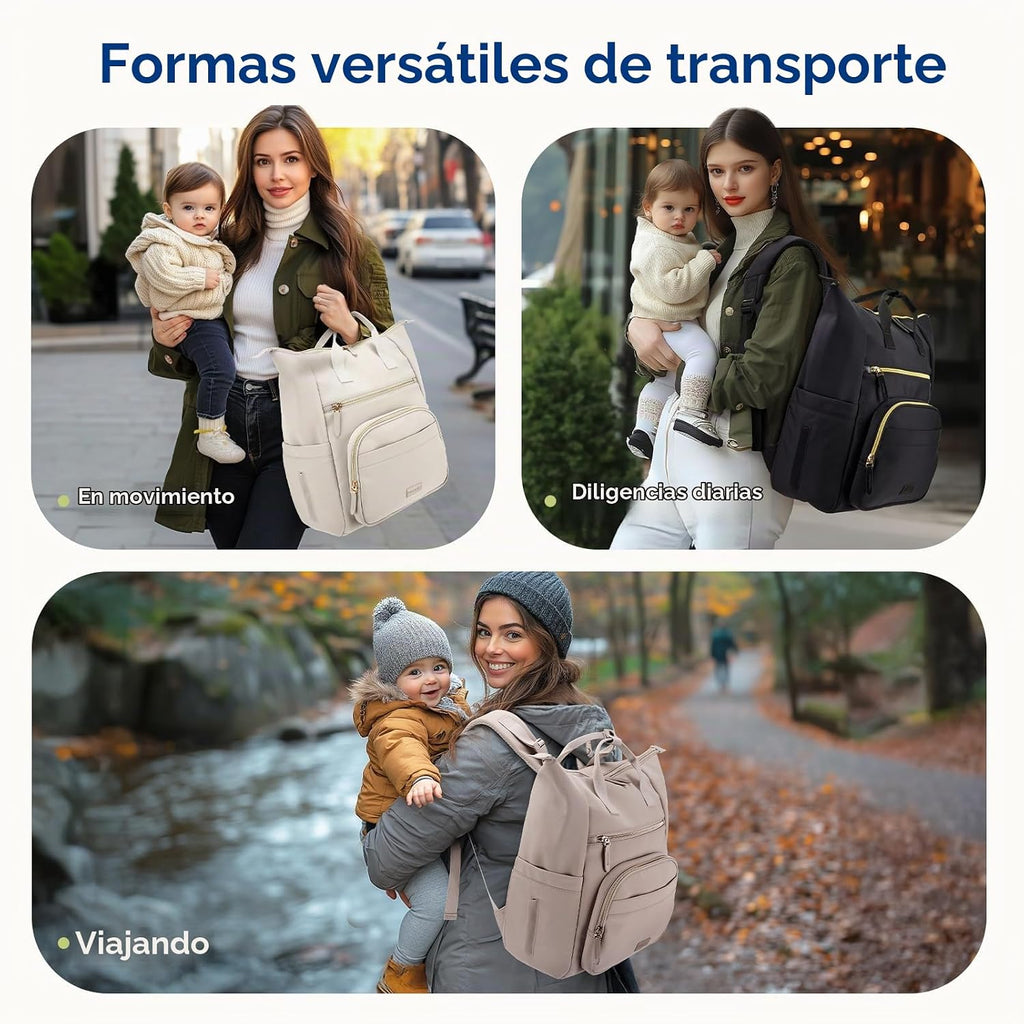 mommore Mochila de neopreno para pañales de bebé, pequeña y ligera,...