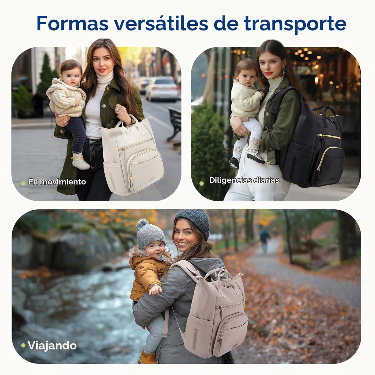 mommore Mochila de neopreno para pañales de bebé, pequeña y ligera,...