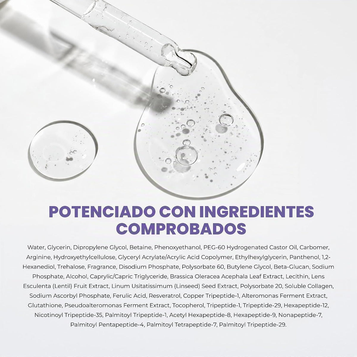 Clear Beauty Peptides Serum para la cara con colágeno, reafirmante...