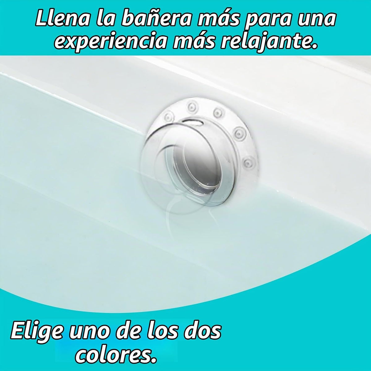 Houlishu 2 tapones de bañera de 6.1 pulgadas, tapón de PVC verde tr...