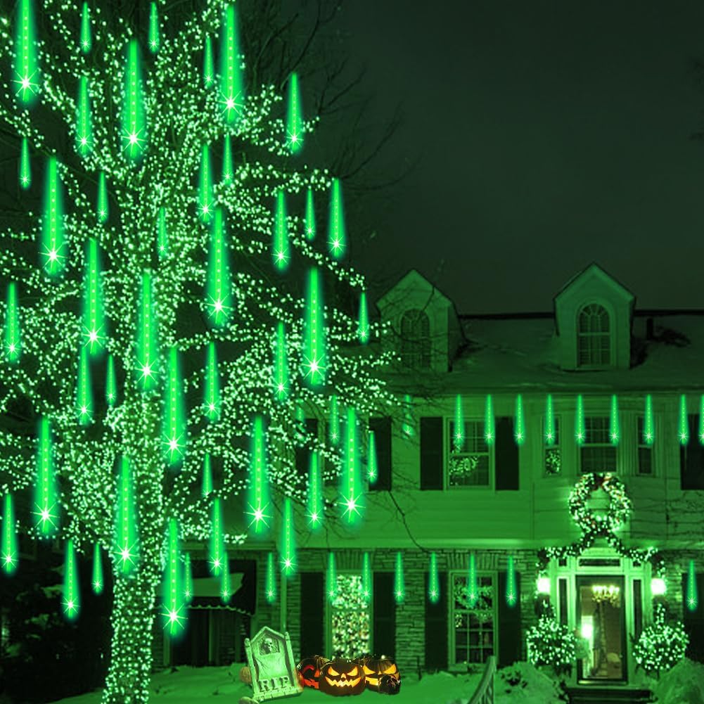 Weepong Luces de Halloween al aire libre, luces de Navidad de lluvi...