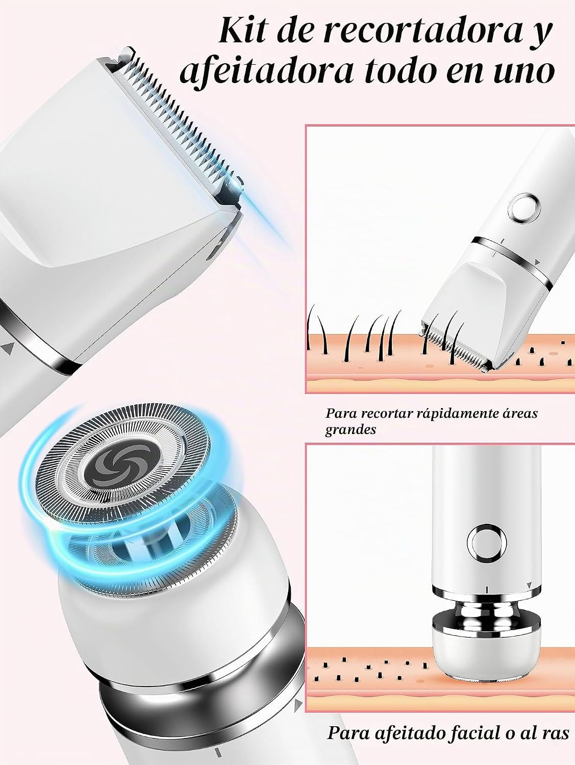 Kit de recortadora y afeitadora de bikini Cayzor para mujer - 2 en...