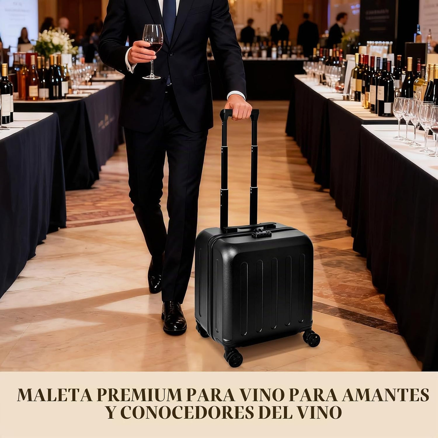 Wine Luggage - Maleta de vino aprobada por aerolíneas de 6 botellas...