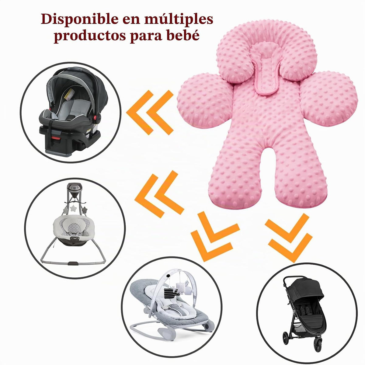 Pro Goleem Inserto de asiento de automóvil infantil, soporte para e...