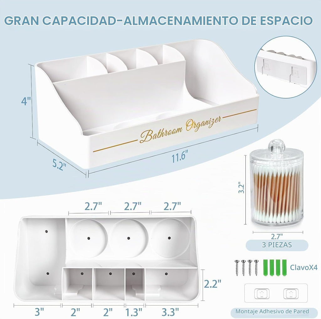 Tucao Portacepillos de dientes, Portacepillos de baño con 6 ranuras...