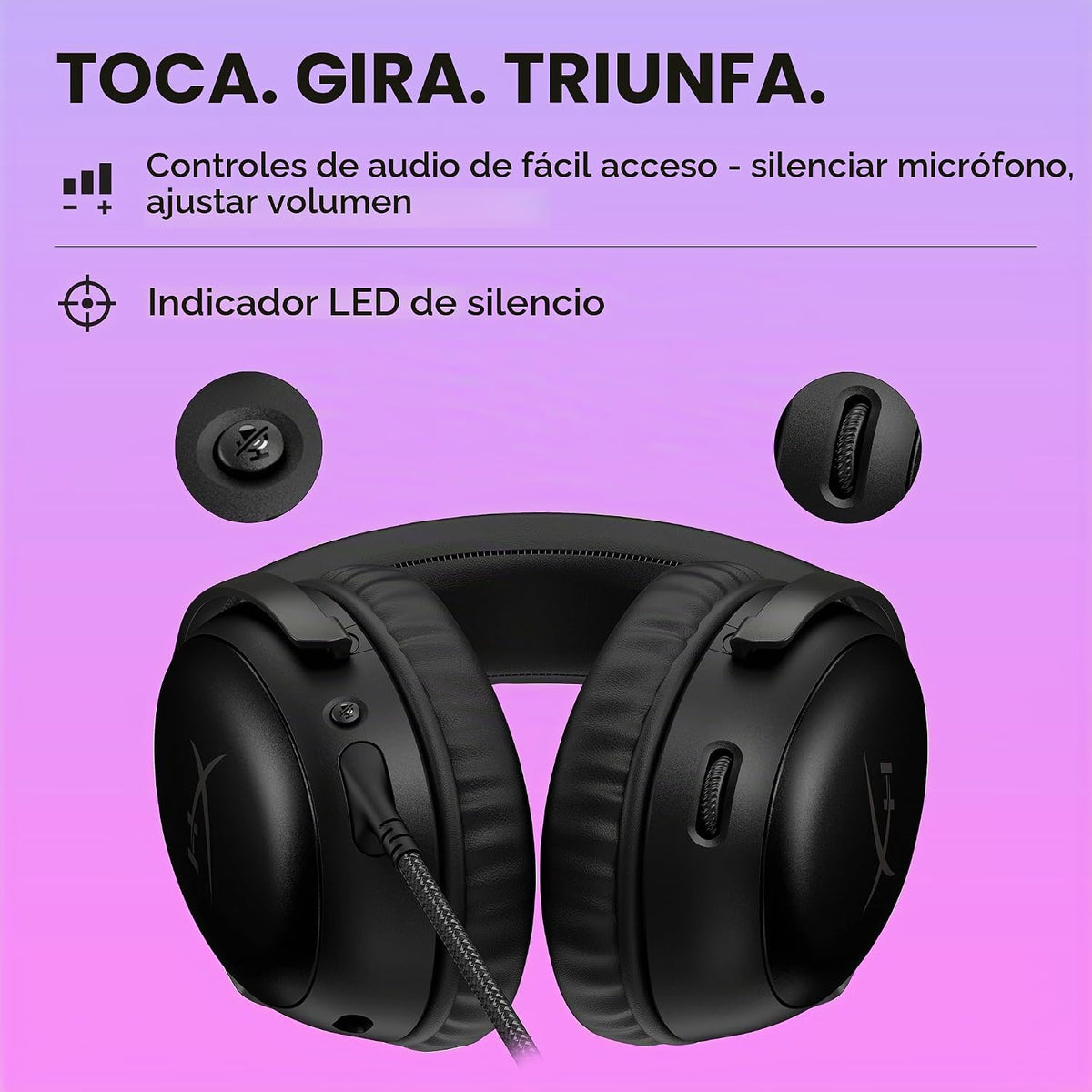 HyperX Cloud III - Auriculares con cable para juegos, PC, PS5, Xbox...