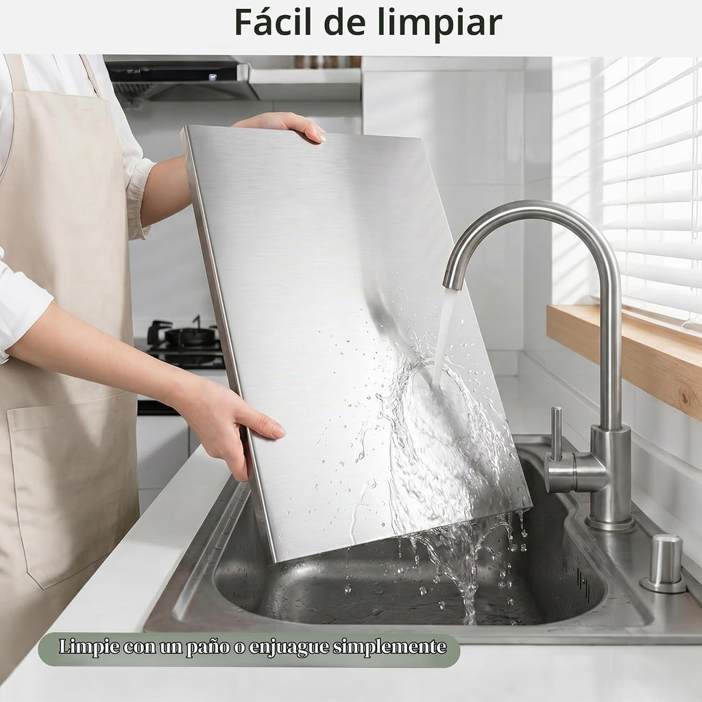 Tabla de cortar de acero inoxidable con labio, tabla de cortar de m...